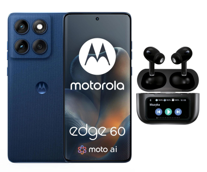 Smartfon / Telefon Motorola edge 60 5G 12/512GB Gibraltar Sea 120Hz + Smart Buds Pro